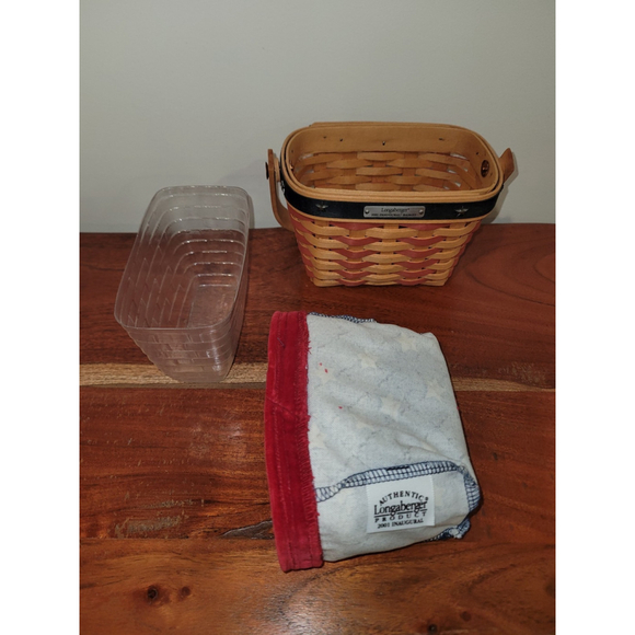 Longaberger 2001 Inaugural Basket Liner Protector Retired EUC Beautiful * - Picture 6 of 7